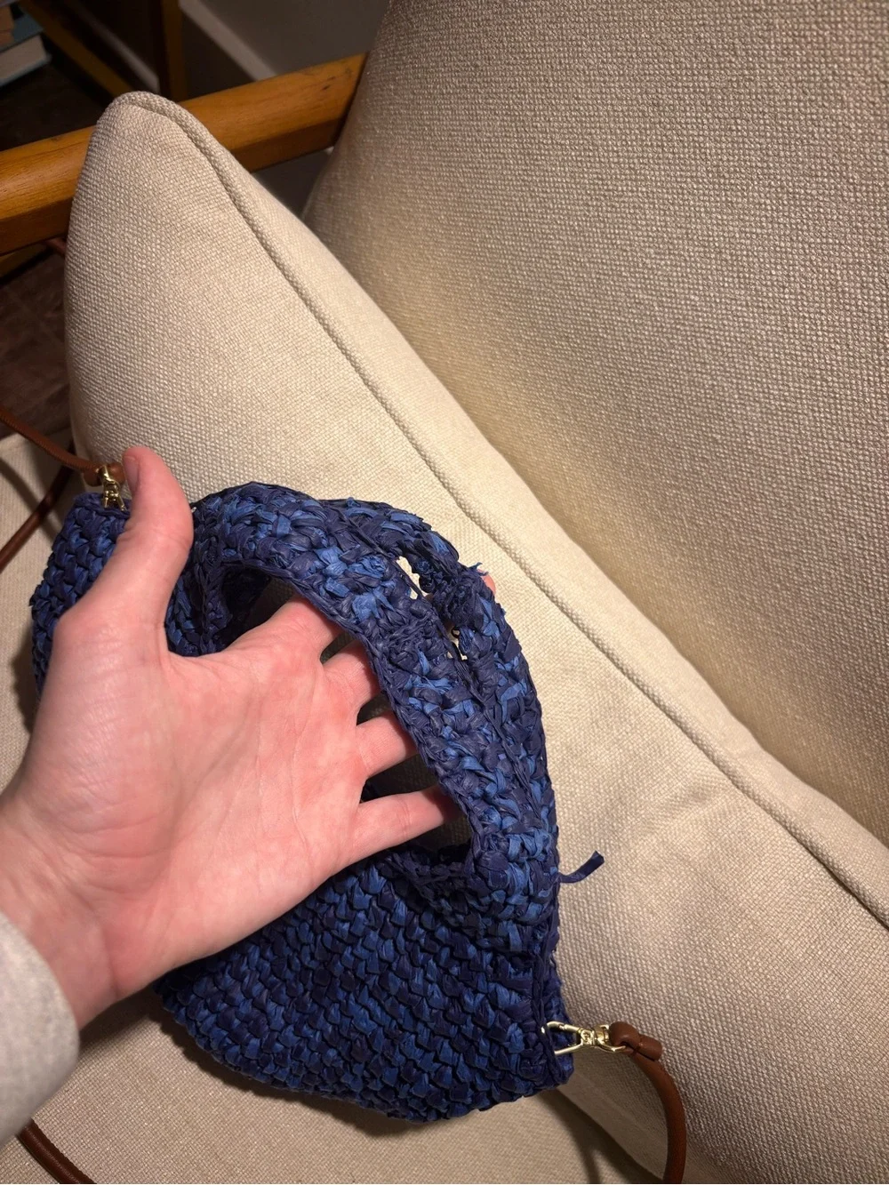 J. Crew Navy Blue Woven Purse